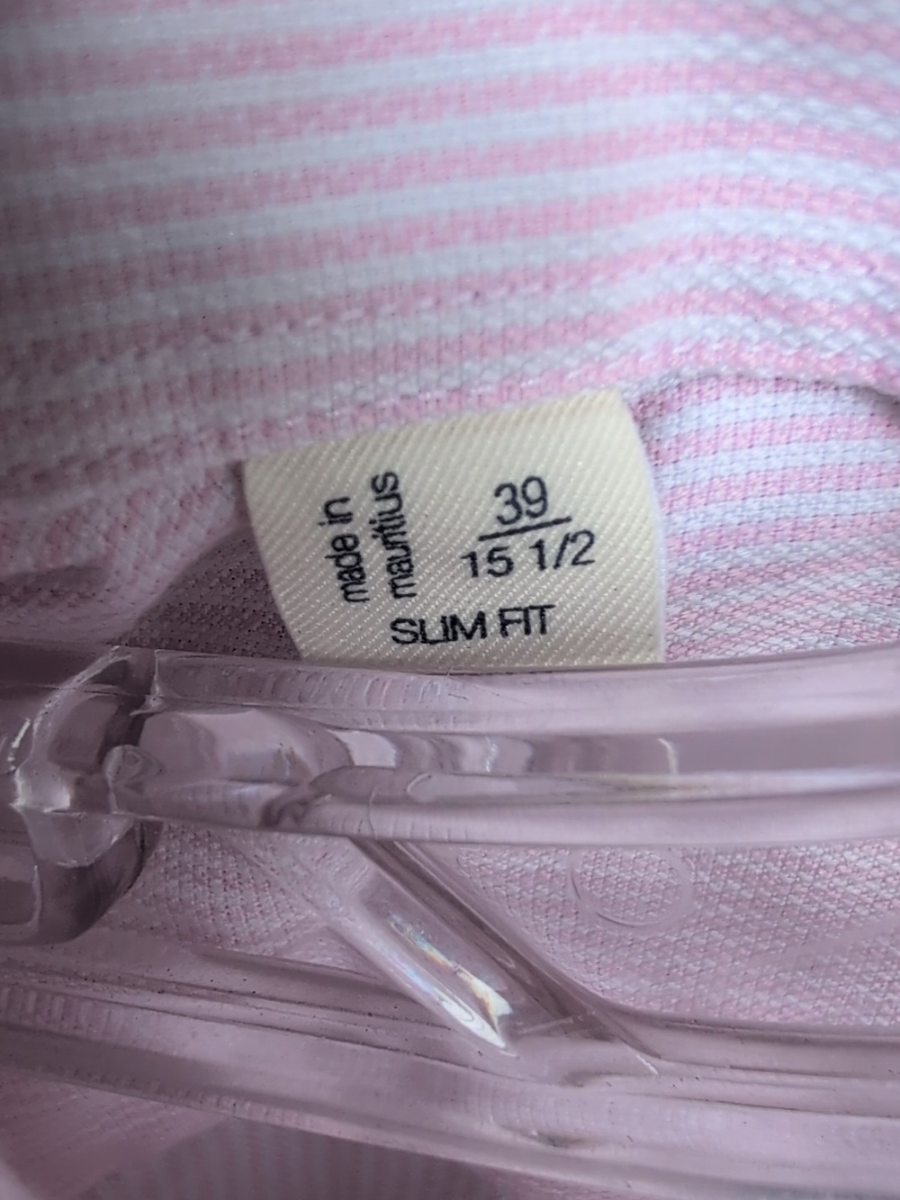 SuitSupply Traveller Dress Shirt Mens 15.5 39 M Pink Striped Slim Fit Button Up - Picture 6 of 14